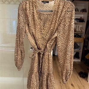 Lulu's Brown Leopard Print Dress